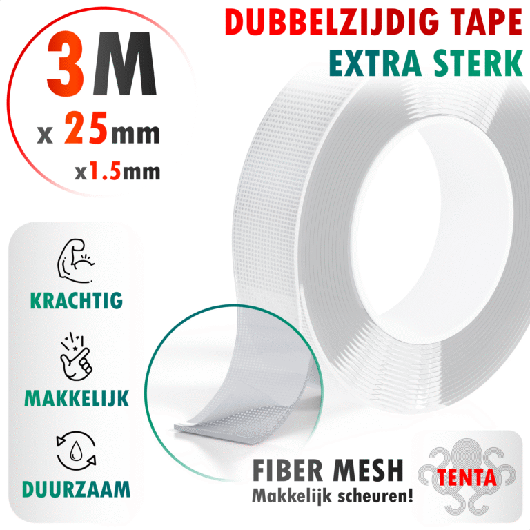 TENTA Dubbelzijdig tape extra sterk 25mm MESH